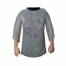 Aluminum Chainmail Shirt Medium Size Medieval Knight Chain Mail LARP Reenactment