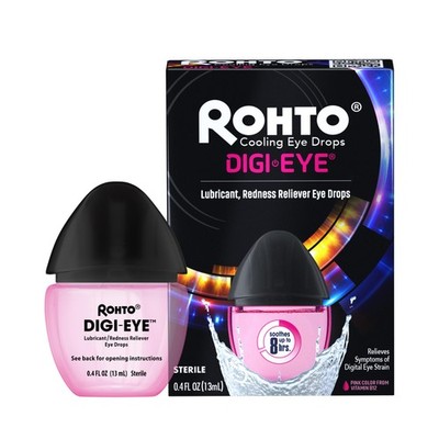 Rohto Digi-Eye Digital Eye Strain Eye Drops, Cooling Eye Strain Relief - 2 Pack