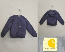 Carhartt Jacket Youth XS 6 Purple Hooded Sherpa Lined W4585