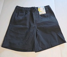 Cat Jack Boys Black Striped Athletic Shorts Size M 8 Pinstripe Stretch