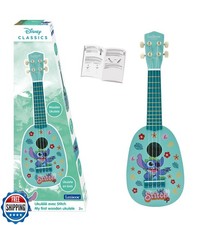 Lexibook, Disney Stitch, My First Wooden Ukulele, 4 Nylon Strings, 53 cm, Gui