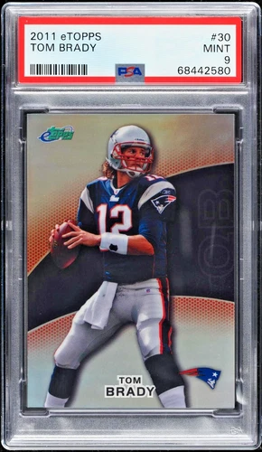 2011 eTopps Football #30 Tom Brady /749 PSA 9