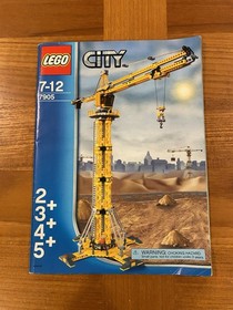 LEGO City 7905 Building Crane, Tower Crane, 100% Parts, Missing Some Stickers