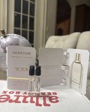 TUMI SIGNATURE EXTRAIT De Parfum sample spray lot set x 2 - 2ml each vial M3