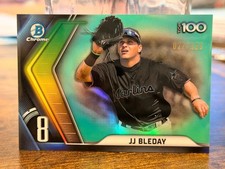 2022 Bowman JJ Bleday Scouts Top 100 BTP-8 Chrome Aqua Refractor #'d/125 Marlins