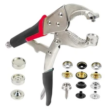 Heavy Duty Snap Tool for Boat Covers - Setter Pliers Kit With 60 Sets 15mm Red