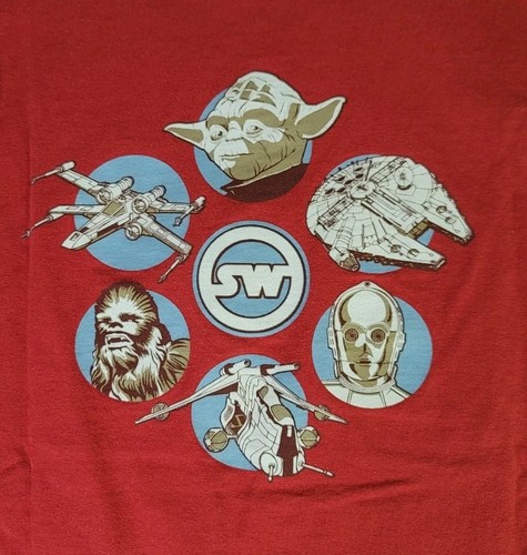 Vintage Star Wars T Shirt SIG 05 Red 5 Industrial Light & Magic Size Small - Picture 7 of 10