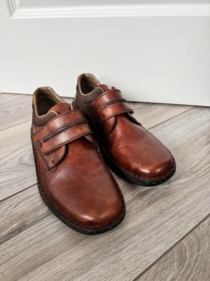Rieker Antistress Herren-Halbschuhe Leder cognac, Extra Weit, Klett, Gr. 41, neu