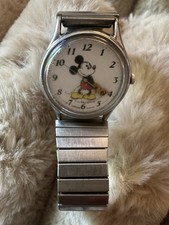 Vintage Lorus Disney Mickey Mouse Stainless Steel Quartz Wristwatch