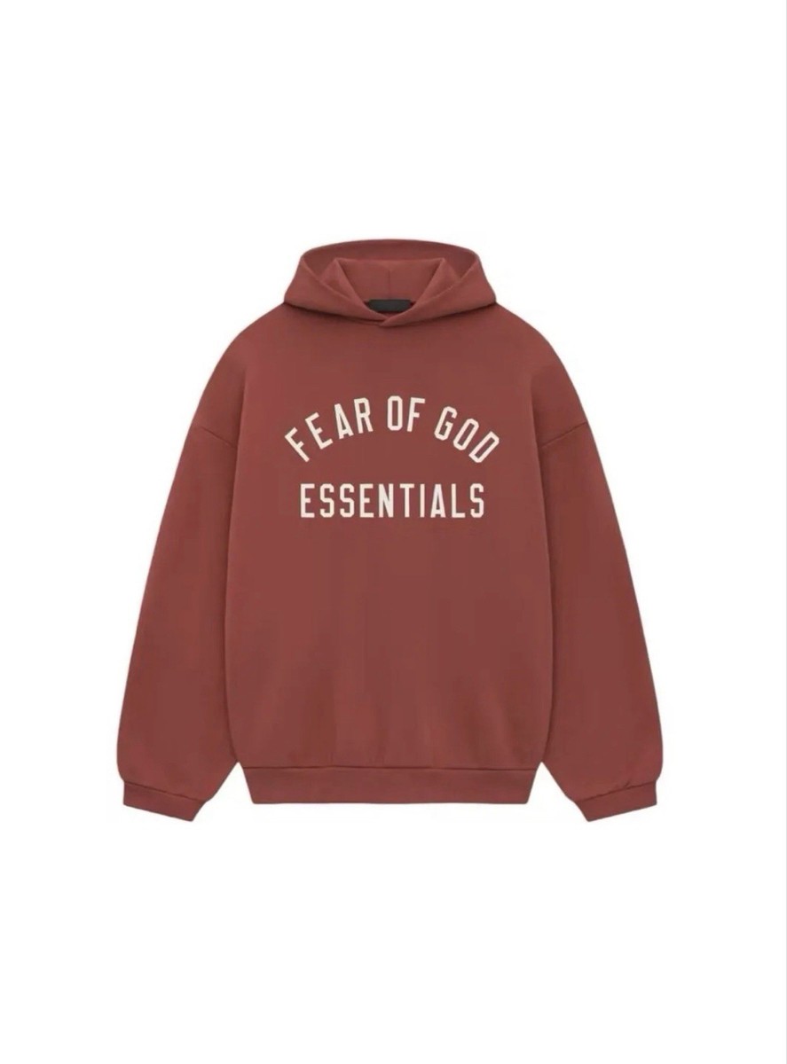 XSサイズ ESSENTIALS  FEAR OF GOD  レッド  試着のみ NEW Fear of God Essentials Hoodie Crimson Size Small (RARE) Fast
