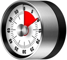 Mechanical Kitchen Timer with Magnetic Back, Visual Time Management Timer for Co