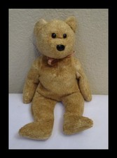 Ty Beanie Baby Cashew the Bear NO HANG TAG FADED TUSH TAG