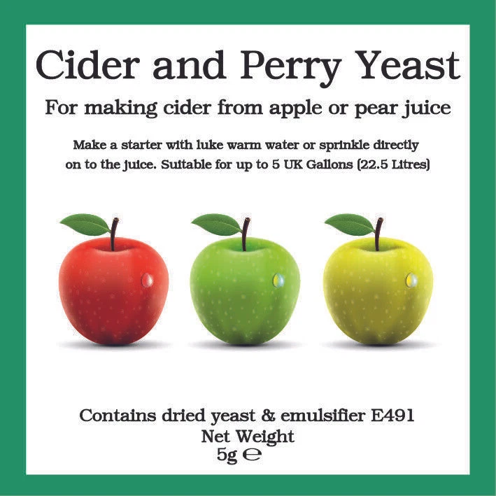 BIGGER JUGS Cider and Perry Yeast 5g Sachet For Rapid Clean Fermentations Homebrew