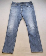 Vintage Levis 501 Jeans Mens 36x34Blue Denim Button Fly Straight 90s 501-0115