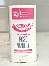 Schmidt’s ROSE + VANILLA  Natural Deodorant - 2.65 oz, 75 g, NWOB (ZG2)