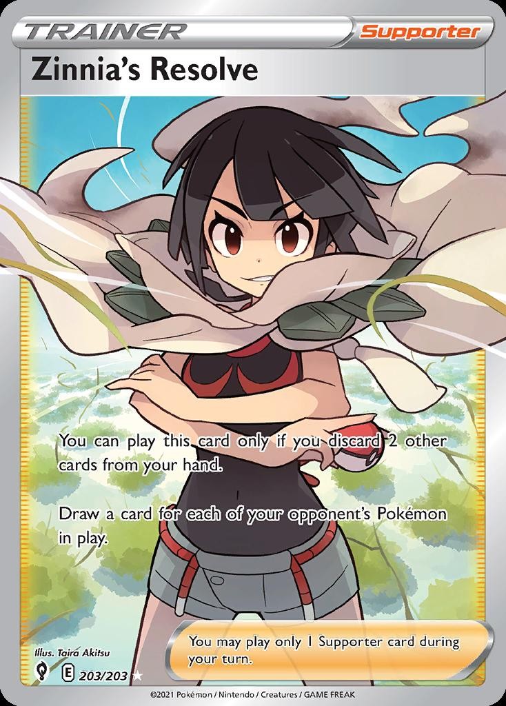 Pokemon Zinnia's Resolve (203/294) Evolving Skies NM HOLO