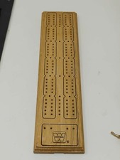 Vintage Whitman Solid Wood Cribbage Board Complete with 6 pegs