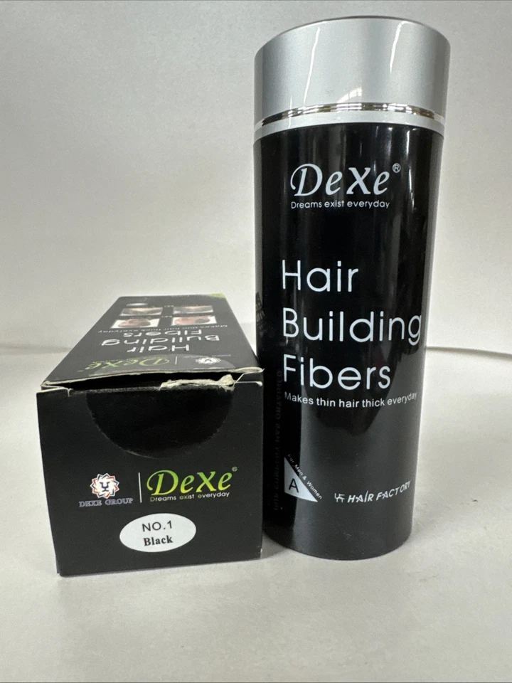 Corrector de cabello adelgazante negro Dexe Hair Building Fibers 32 g nuevo Foto 3 de 4