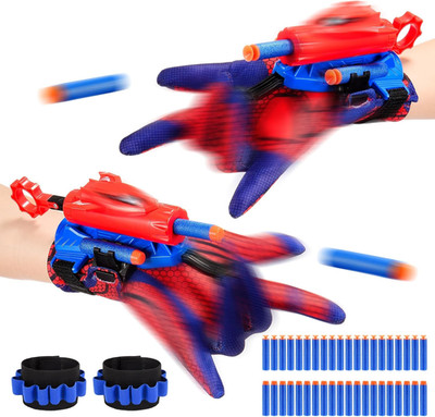Braxel Spid - Er Spielzeug Ab 3 - 10 Jahre Junge 2 Set Netzwerfer Handschuhe