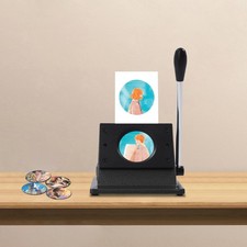 58mm Modern Tabletop Manual Punch Die Cutter Black Round Punch Die Cutter