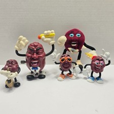 VTG California Raisins PVC action figures plush character Wind up Toy Lot of 5