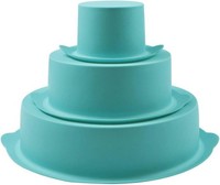 Silikon Kuchenform Rund 3Er Set Antihaft Backformen 7,5Cm Bis 22Cm