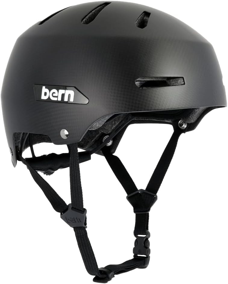 Bern Macon 2.0 Adult's Adjustable Cycling Helmet, Carbon Semi-Gloss Black, Small