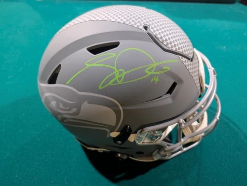 Sam Darnold Super Bowl Champ QB Signed Seahawks Full-Size SpeedFlex Slate Helmet