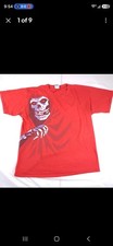 Vintage Y2K Misfits T Shirt Signed Robo Crimson Ghost Double Sided Red Punk L