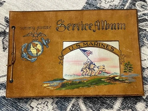 WW2 WWII Military USMC US Marine Corps Service Album PHOTO ALBUM - EMPTY