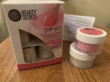 NEW BOX Beauty Secrets Dip Kit Powder Acrylic Nail Color System Pink FREE SHIP