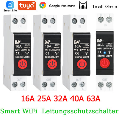 WiFi Smart Leitungsschutzschalter  Wireless Handy APP Fernbedienung AC 90-240V