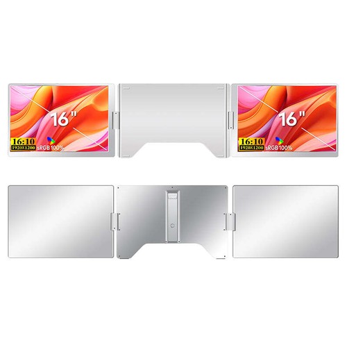 Trifold Portable Monitor 1080P IPS FHD Laptop Screen Extender For Laptop - Picture 56 of 57