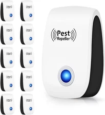 10-Pack Plug-in Ultrasonic Repeller: Upgraded for Mouse, Ant & Bug Control