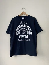Vintage 90’s Power House Gym Jacksonville Florida Lifting Black tee shirt Large