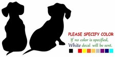Dachshund Puppies Dog Vinyl Decal Sticker Car Window Bumper Wall Laptop 10"