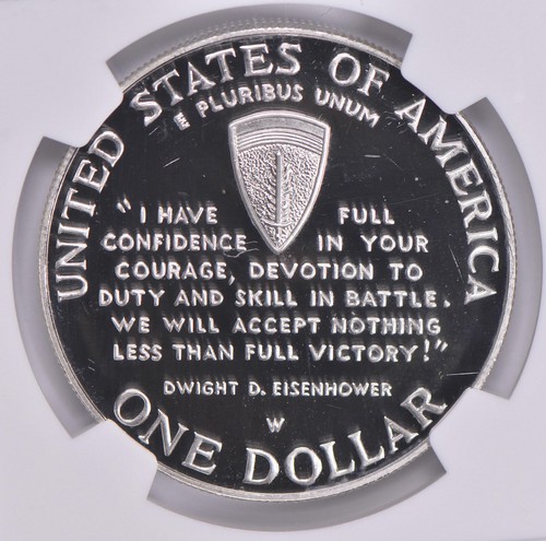 Proof 9.9 UCam 1991-95-W World War 2 Commemorative Dollar NGC X NGCX - Picture 4 of 5