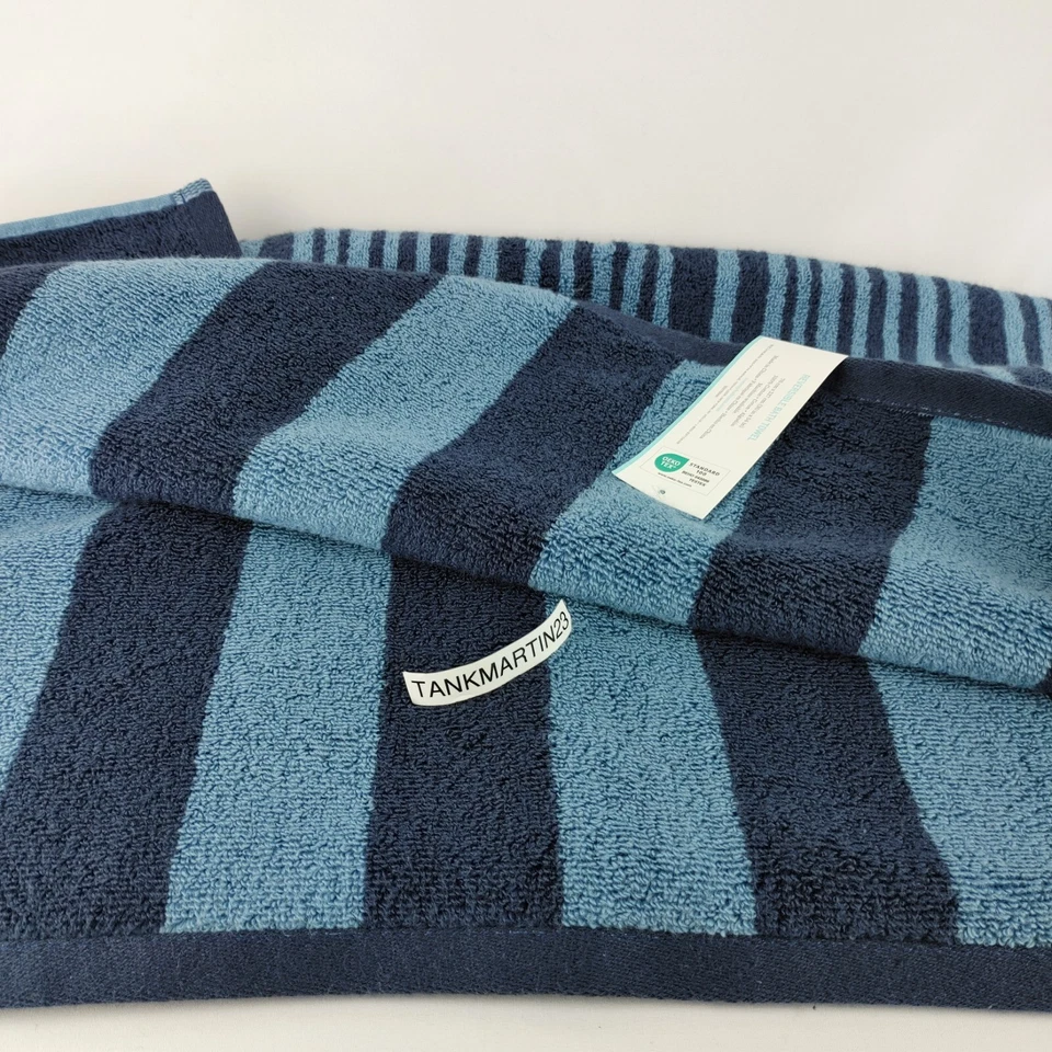 Tommy Bahama 2 浴巾、2 件手巾和 4 件洗布蓝色条纹 — 第 3/4 张图片