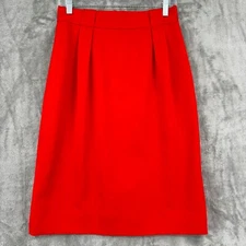 Vintage Evan Picone Skirt 12 Straight Pencil Career Classic Union Made Pleated