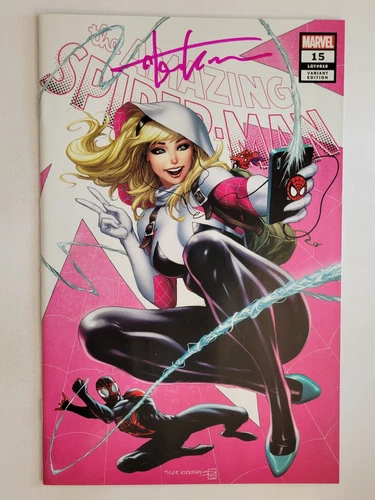 Amazing Spider-man #15 Marvel NM 9.4 Variant Cover Signed by Tyler Kirkham w/COA