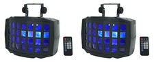 2 Rockville BD20 Battery Powered Wireless DMX DJ Party Dance Floor Derby Lights