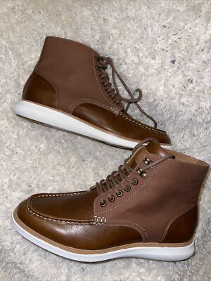 Robert Wayne Brown Leather Ankle Boots Robert Wayne Clarke Brown Leather Ankle Boots Men main image 2