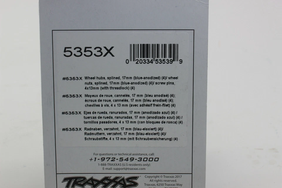 Traxxas TRX  5353 X   Radmitnehmer 17mm gesplintet z.B. E-Revo blau  NEU OVP - Bild 4 von 4