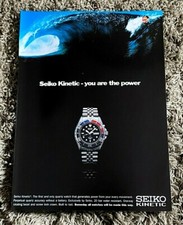 Collectable Vintage FHM Magazine 1996 Advert Picture Seiko Kinetic Watch UK Ad