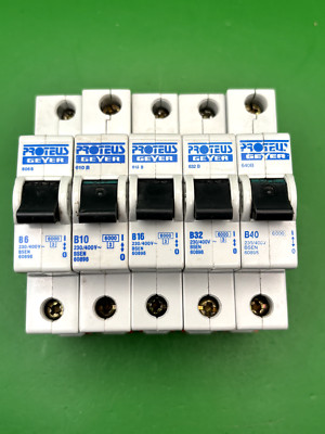 Proteus MCB 10 Amp Single Pole Circuit Breaker B10 Type B 10A 610BW - Willrose E - Foto 6