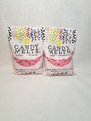 Wilton PINK Candy Melts Vanilla Flavor  12 oz. - LOT OF 2