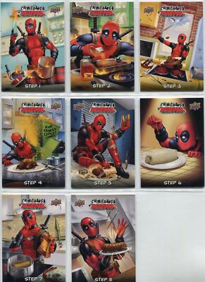 Deadpool 2019 komplettes Chimichanga Chase Kartenset CWD1-8