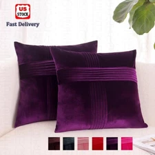 2 Pack Throw Pillow Covers Set Sofa Decor  Cushion Cases Velvet Premium Cushion