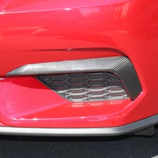 ACCELATEC Real Dry Carbon Fiber Front Bumper Trim EcoBoost Mustang 2024-2025