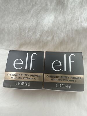 E.L.F. C-Bright Putty Primer with 2% Vitamin C 0.14oz/4g Mini Size - NIB !